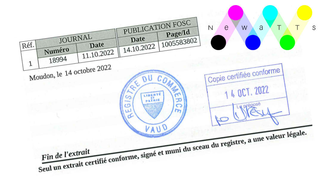 Publication registre du commerce VD