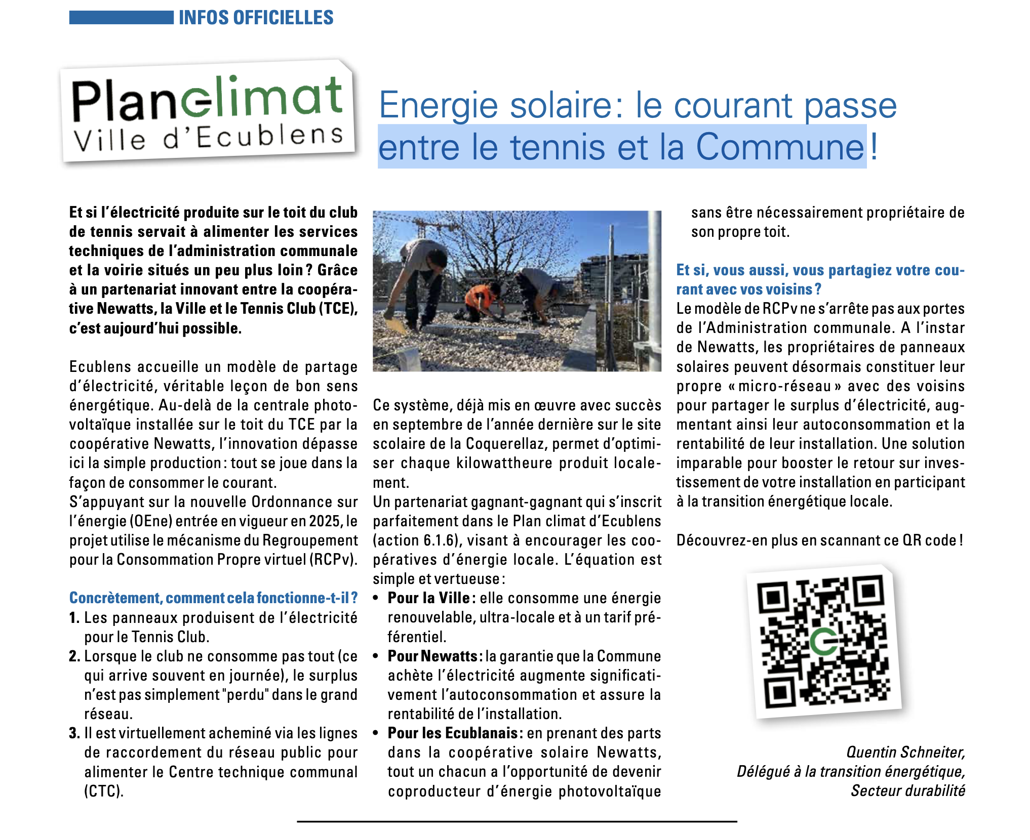 Article Ecublens Infos